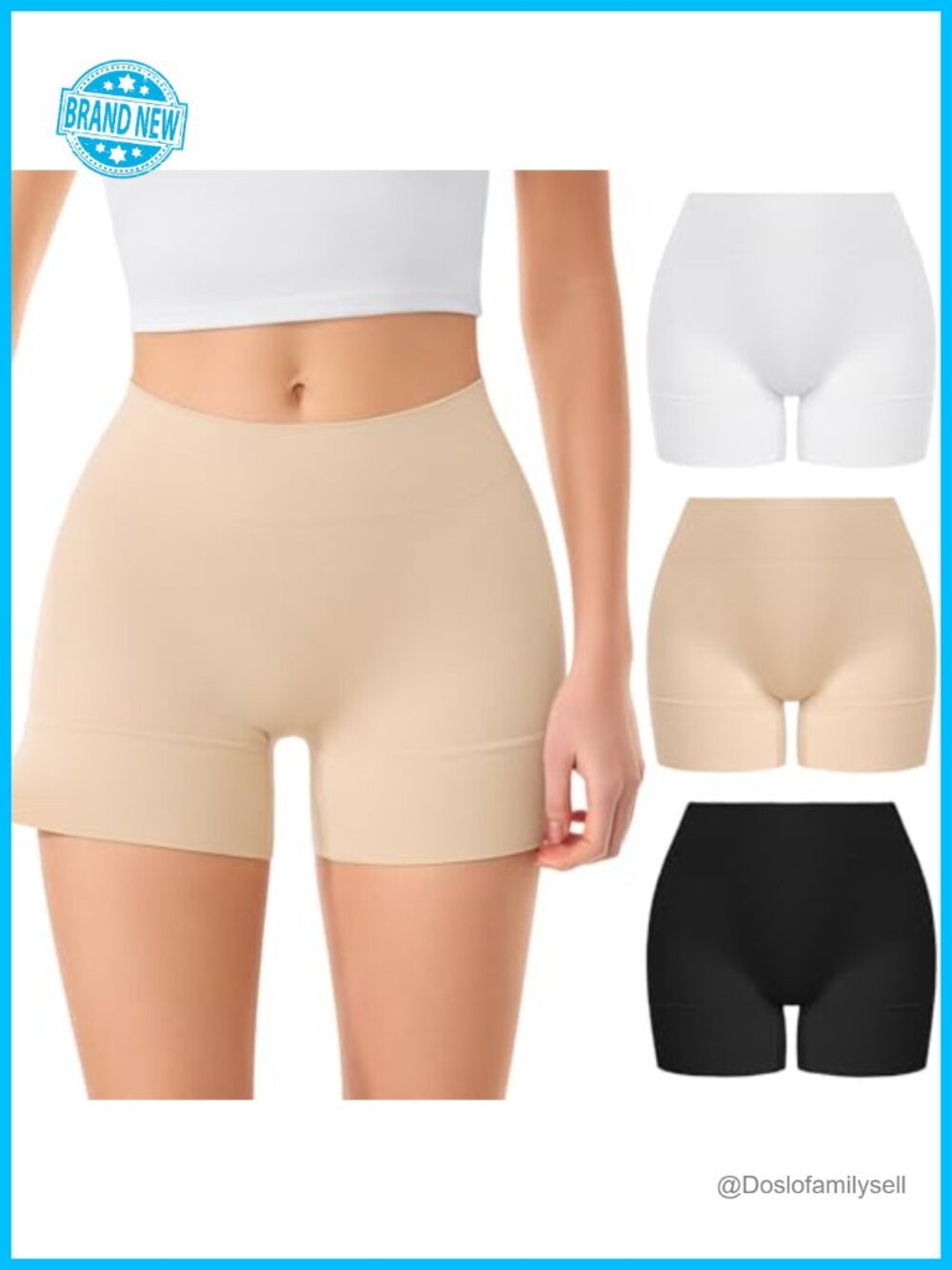 Seamless Slip Shorts Anti Chafing Under Dresses Shapewear